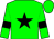 green, black star and armbands