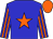 Blue, Orange star, Striped sleeves, Orange cap