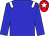 Blue body, white epaulettes, blue arms, red cap, white star