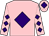 Pink, purple diamond, diamonds on sleeves, pink cap, purple diamond