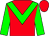 Red body, green chevron, green arms, red cap