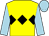 Yellow, black triple diamond, light blue sleeves and cap