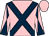 Pink, dark blue cross belts, diabolo on sleeves