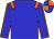 Blue, orange epaulets, orange seams on sleeves, quartered cap