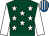 Dark green, white stars and sleeves, royal blue and white striped cap