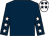 Dark blue, white stars on sleeves, white cap, dark blue stars