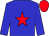 blue, red star, red cap