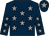 Dark blue, grey stars, grey star on cap