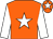 Orange, white star & sleeves, white star on cap