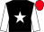 Black, white star and sleeves, red cap