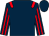 dark blue, red epaulets, striped sleeves