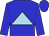 blue, light blue  triangle, blue arms, blue cap