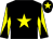 Black, yellow star, yellow and black diabolo on sleeves, black cap, yellow star