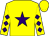 Yellow, purple star, diamonds on sleeves