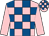 Pink and royal blue check, pink sleeves