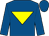 Royal blue, yellow inverted triangle