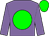 Mauve body, big-green disc, mauve arms, big-green cap