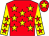 Red, yellow stars, yellow sleeves, red stars, red cap, yellow star