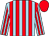 Light blue and red stripes, red cap