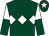 Dark green, white triple diamond, halved sleeves, white star on cap