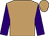 light brown, purple sleeves, light brown cap