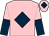 Pink, dark blue diamond, halved sleeves and diamond on cap