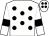 White, black spots, armlets and spots on cap