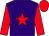 Purple, Red star and sleeves, Red cap with white peak