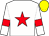 White body, red star, white arms, red armlets, yellow cap