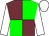 Garnet body, green quartered, white arms, white cap