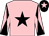 Pink, black star, diabolo on sleeves, black cap, pink star