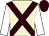 Beige body, brown cross sashes, white arms, brown cap