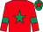 Red, emerald green star, emerald green armbands, emerald cap,red star