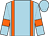 Light Blue, Orange braces and armlets, Light Blue cap