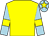 Yellow, light blue sleeves, yellow armlets and star on light blue cap