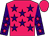 Rose body, purple stars, purple arms, rose stars, rose cap