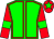 Green body, red seams, red arms, green armlets, red cap, green star