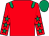 Red, emerald green epaulets, red sleeves, emerald green stars and cap