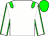 White body, green epaulettes, white arms, green seams, green cap