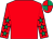 Red, emerald green stars on sleeves, quartered cap