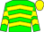 green and yellow chevrons, yellow cap