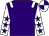 Purple, white epaulets, white sleeves, purple stars, quartered cap