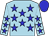 Light blue, blue stars, blue cap