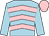 Light blue & pink chevrons, light blue sleeves, pink cap