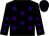 Black, purple stars