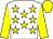 White body, yellow stars, yellow arms, yellow cap