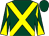 Dark green, yellow cross belts, diabolo on sleeves