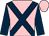 Pink, dark blue cross belts and sleeves