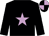 Black, lilac star, quartered cap