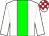 White body, green stripe, white arms, white cap, red checked